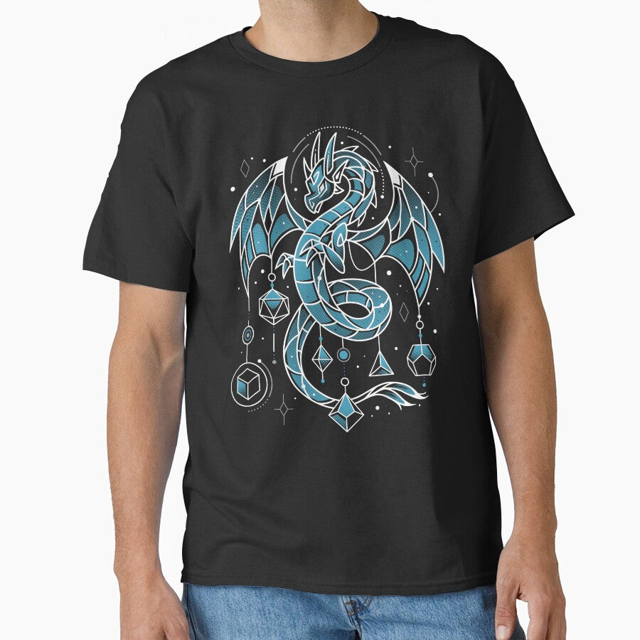 Frozen Dice Dragon D20 Keeper by Snouleaf - Adult & Kids T-Shirts, Sweatshirts & Hoodies apparel design preview 1