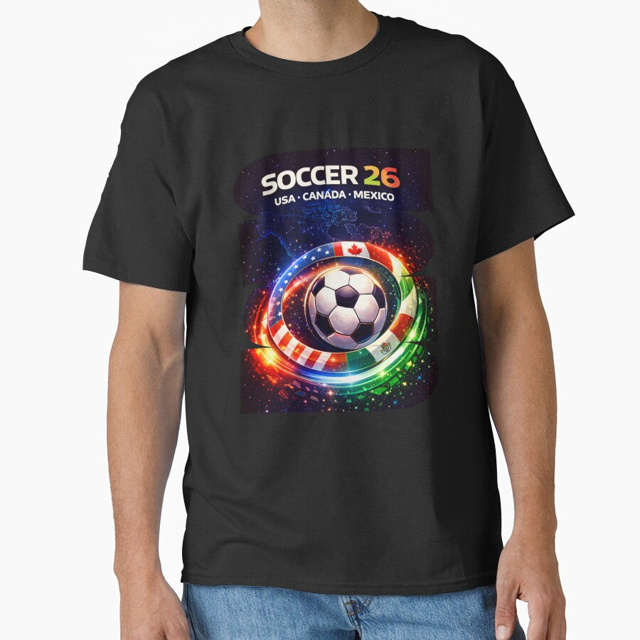 North America Soccer 2026 26 USA Canada Mexico Fan - Adult & Kids T-Shirts, Sweatshirts & Hoodies apparel design preview 1
