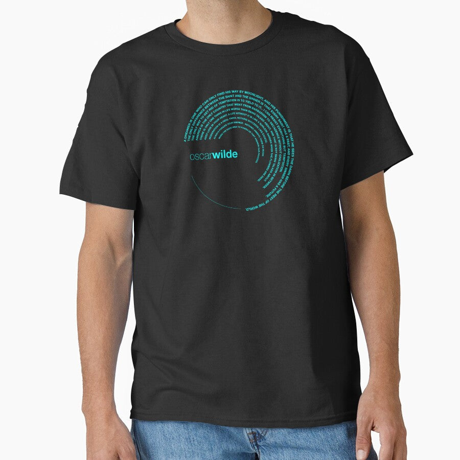 Oscar Wilde quotes. (aqua) by CMYKStudio - Adult & Kids T-Shirts, Sweatshirts & Hoodies apparel design preview 1