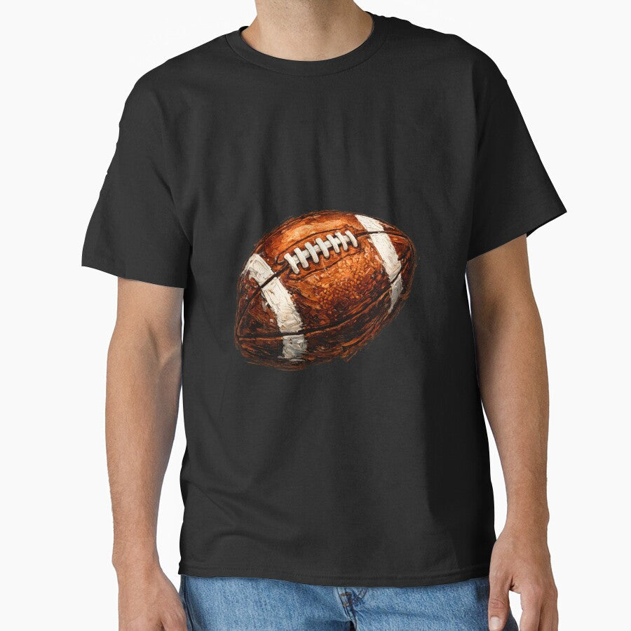 Football Oil Paint Bold Game Day American Art by - Adult & Kids T-Shirts, Sweatshirts & Hoodies apparel design preview 1