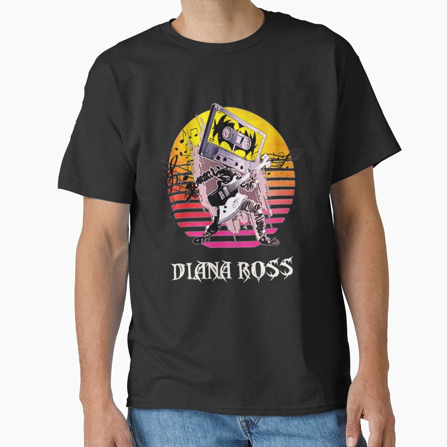 Diana Ross Vintage 2 Retro Pop Poster by AdellAddie - Adult & Kids T-Shirts, Sweatshirts & Hoodies apparel design preview 1