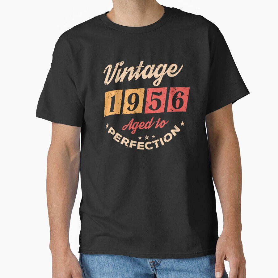 Born in 1956 vintage 70th birthday gift by Alexaltay - Adult & Kids T-Shirts, Sweatshirts & Hoodies apparel design preview 1