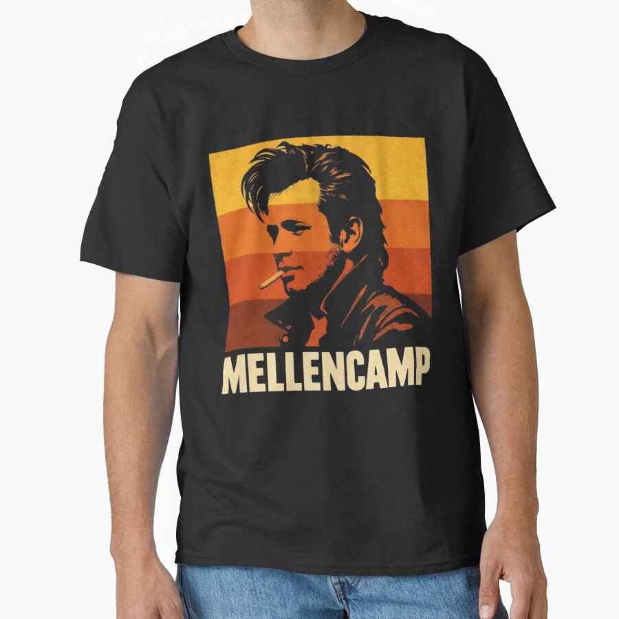John Mellencamp Retro Americana Rock Tribute Design - Adult & Kids T-Shirts, Sweatshirts & Hoodies apparel design preview 1