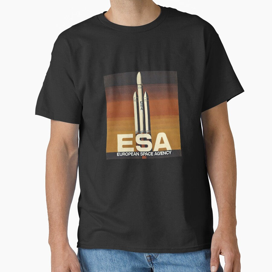 European Space Agency Inspired Logo Design ESA Style - Adult & Kids T-Shirts, Sweatshirts & Hoodies apparel design preview 1