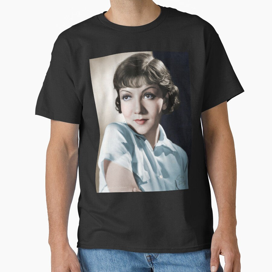 Claudette Colbert, 1931 by PatSeg Photos - Adult & Kids T-Shirts, Sweatshirts & Hoodies apparel design preview 1