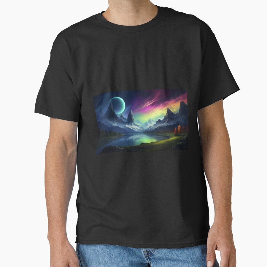 Fantasy Landscape Dreamscape Aurora by Masterpiece - Adult & Kids T-Shirts, Sweatshirts & Hoodies apparel design preview 1