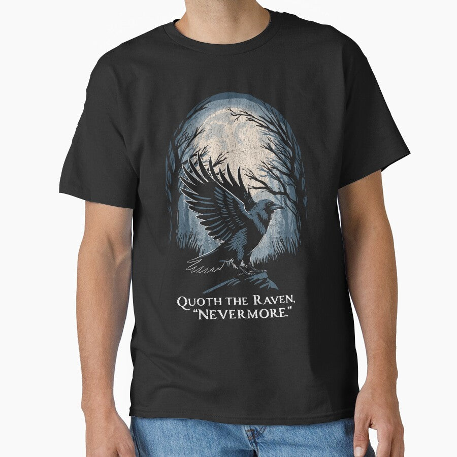 Quoth the Raven Nevermore Design by SleeplessLady - Adult & Kids T-Shirts, Sweatshirts & Hoodies apparel design preview 1