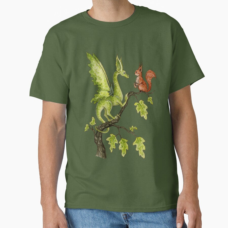Oak Tree Encounter by AmyBrownArt - Adult & Kids T-Shirts, Sweatshirts & Hoodies apparel design preview 1