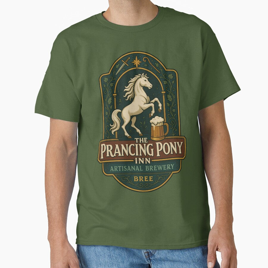 Prancing Pony Artisanal Brewery Emblem by agearb - Adult & Kids T-Shirts, Sweatshirts & Hoodies apparel design preview 1