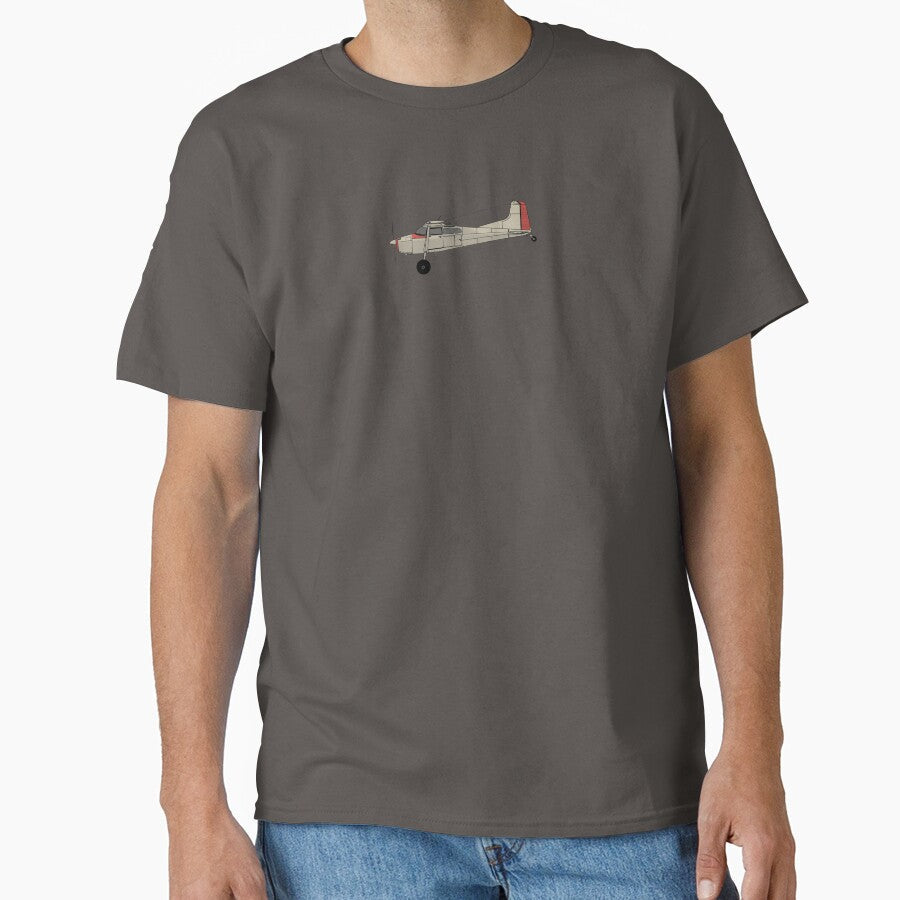 Cessna 185 Minimalist (Red) by RampRatGear - Adult & Kids T-Shirts, Sweatshirts & Hoodies apparel design preview 1
