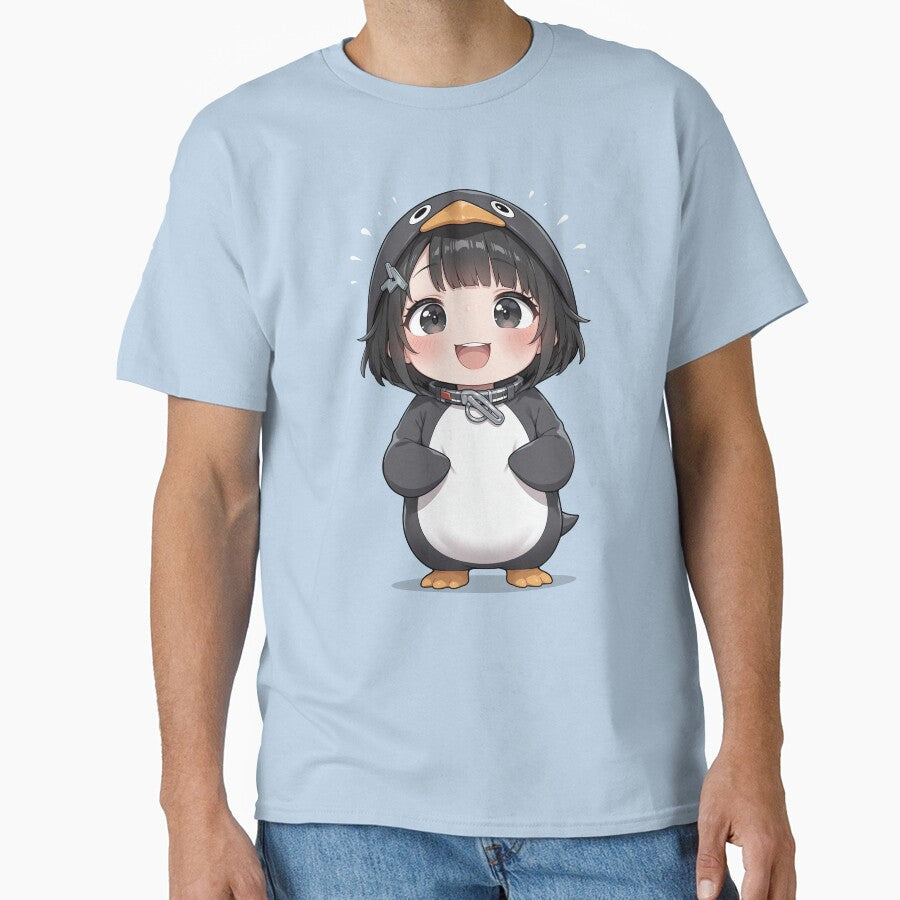Gugugaga Penguin Girl Kawaii Chibi by Pong Lizardo - Adult & Kids T-Shirts, Sweatshirts & Hoodies apparel design preview 1