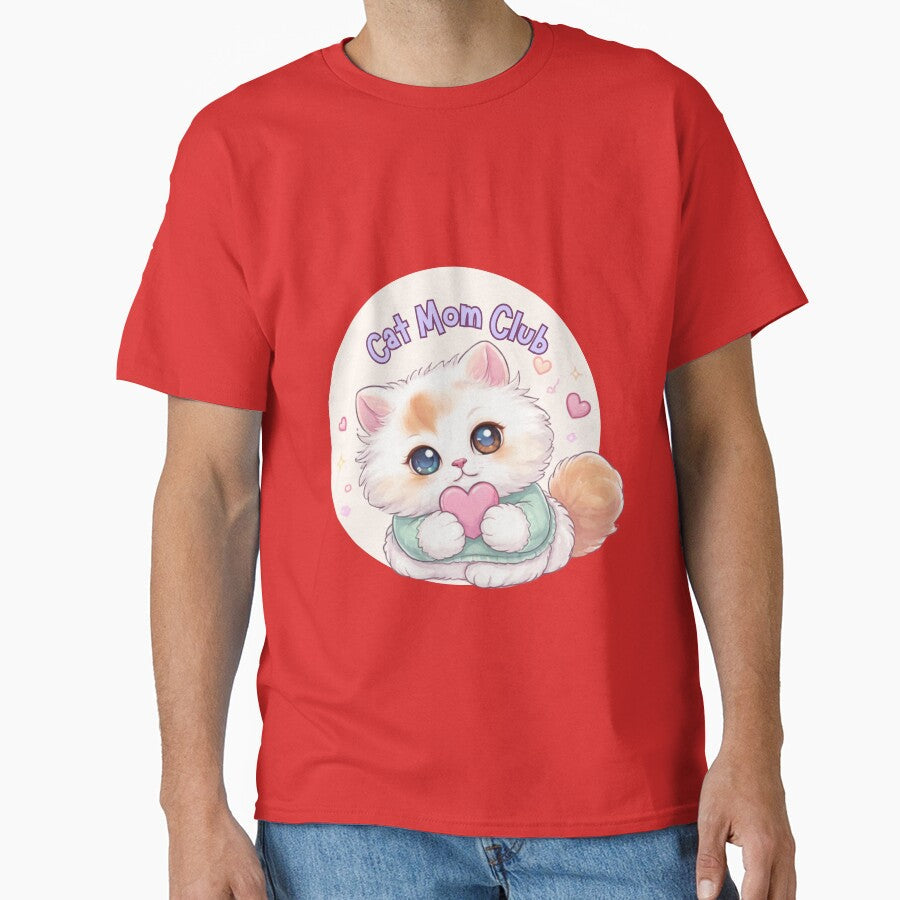 Cat Mom Club Cute Lover Design by CuteVibesStudio - Adult & Kids T-Shirts, Sweatshirts & Hoodies apparel design preview 1