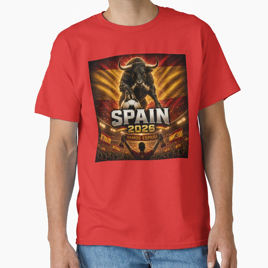 Spain Football Bull 2026 Spanish Soccer Fan Art La - Adult & Kids T-Shirts, Sweatshirts & Hoodies apparel design preview 1