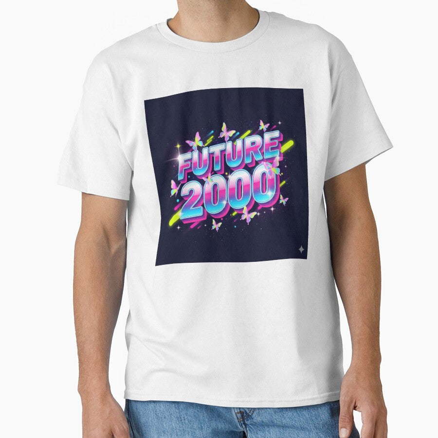 Future 2000 Neon Y2K Aesthetic Retro Futuristic - Adult & Kids T-Shirts, Sweatshirts & Hoodies apparel design preview 1