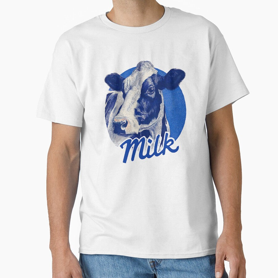A BLUE DAIRY COW LOGO by infinitearte - Adult & Kids T-Shirts, Sweatshirts & Hoodies apparel design preview 1