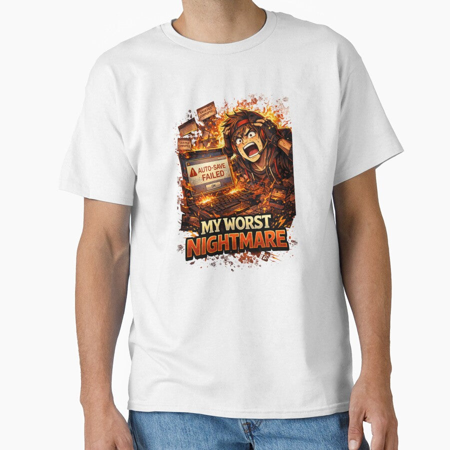 Auto-Save Failed My Worst Nightmare by VireonTees - Adult & Kids T-Shirts, Sweatshirts & Hoodies apparel design preview 1