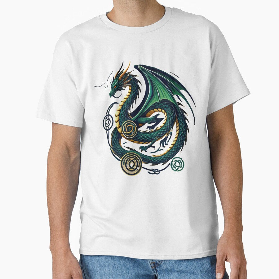 Celtic Dragon Knot Gaelic Mythology Art, Bold Fantasy - Adult & Kids T-Shirts, Sweatshirts & Hoodies apparel design preview 1