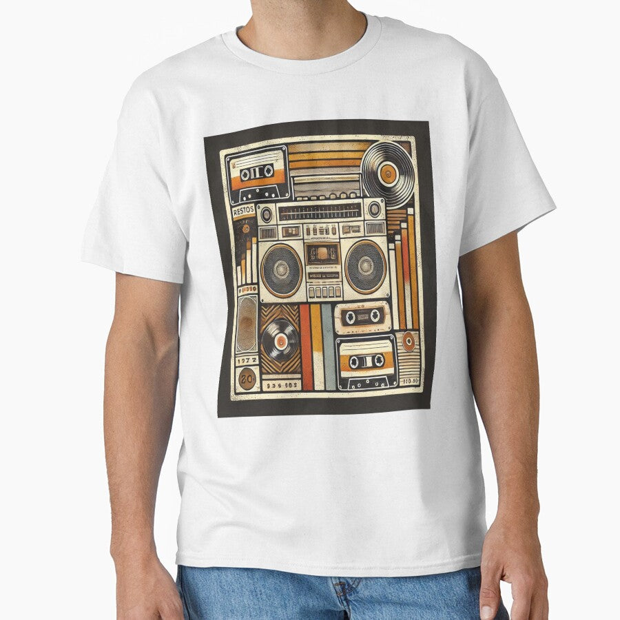 Vintage Retro Vibes 70s 80s Aesthetic Design -Model 1 - Adult & Kids T-Shirts, Sweatshirts & Hoodies apparel design preview 1