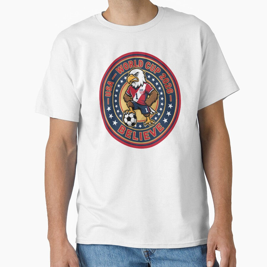 USA Soccer 2026 Believe Badge by 1RSN - Adult & Kids T-Shirts, Sweatshirts & Hoodies apparel design preview 1