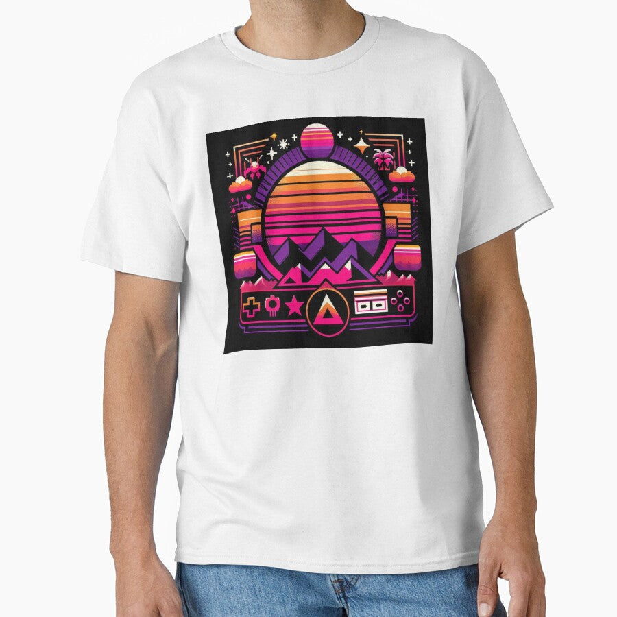Neon Retro Vibes: 80s 90s Pixel Art by JOshopx - Adult & Kids T-Shirts, Sweatshirts & Hoodies apparel design preview 1