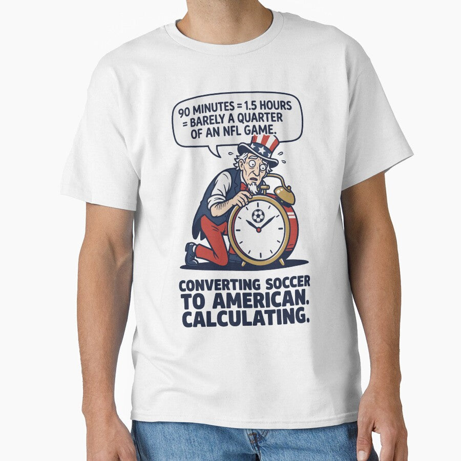 Converting Soccer to American Calculating V2 by 1RSN - Adult & Kids T-Shirts, Sweatshirts & Hoodies apparel design preview 1