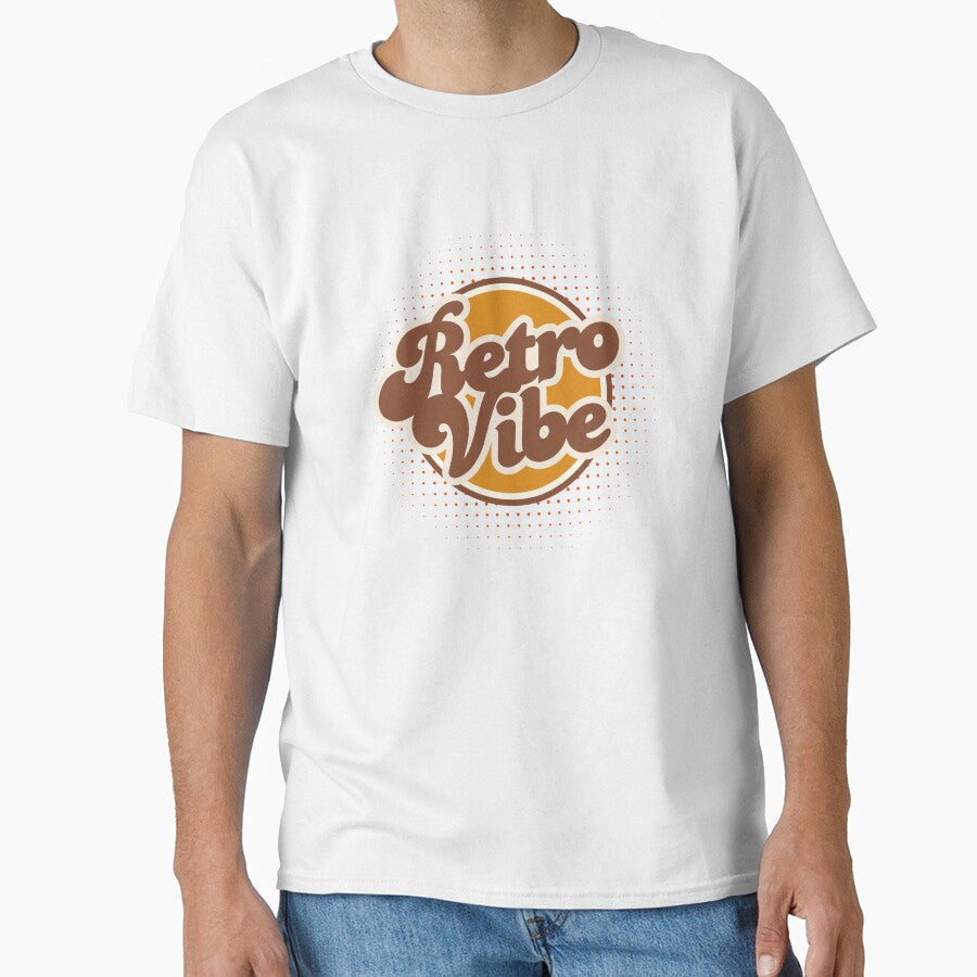 Retro Vibe Warm Orange Typography Design by Panoramax - Adult & Kids T-Shirts, Sweatshirts & Hoodies apparel design preview 1