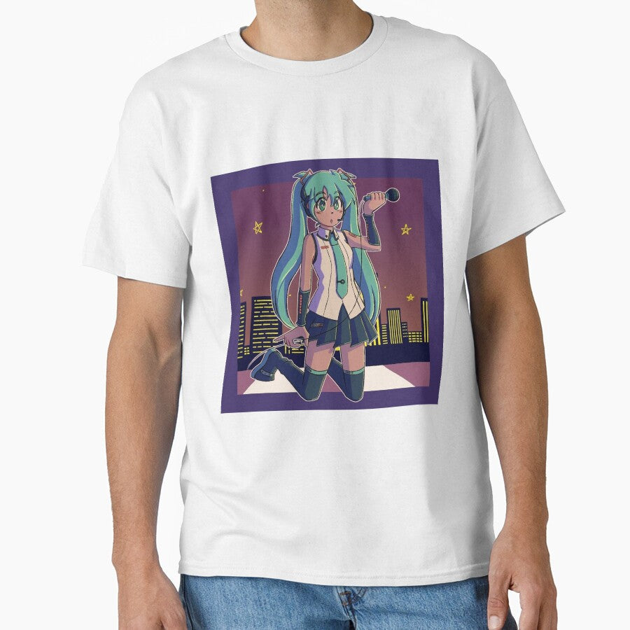 Vaporwave Aesthetics anime girl by kinseinohime - Adult & Kids T-Shirts, Sweatshirts & Hoodies apparel design preview 1