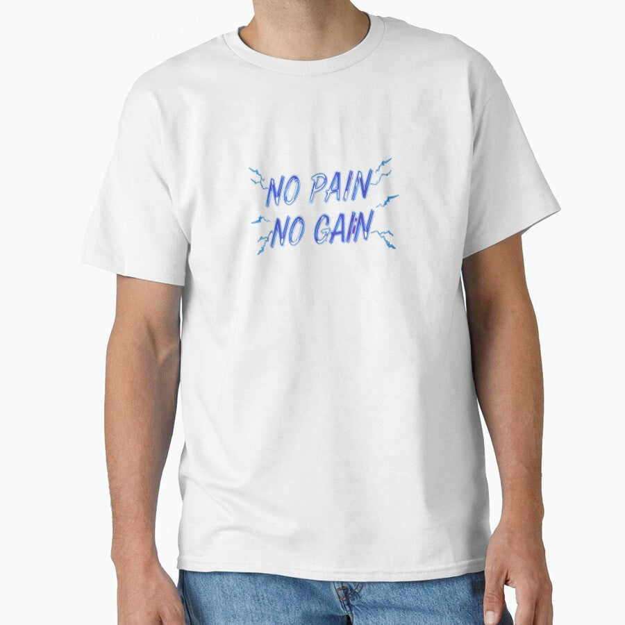 No Pain Gain Retro Neon Fitness Quote by 1TruthMatrix - Adult & Kids T-Shirts, Sweatshirts & Hoodies apparel design preview 1
