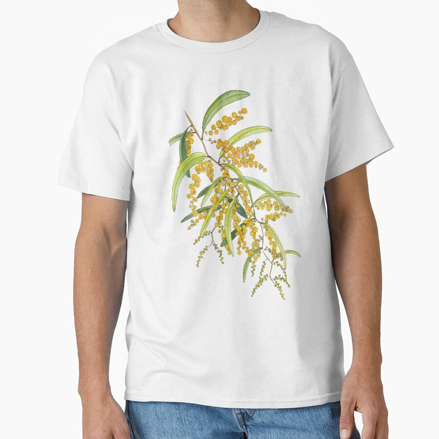 Australian Wattle Flower, Illustration by JRoseDesign - Adult & Kids T-Shirts, Sweatshirts & Hoodies apparel design preview 1