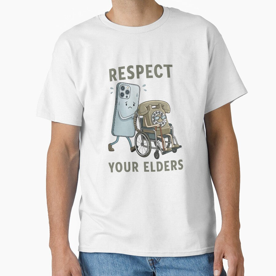Respect Your Elders Retro by Arigatoura - Adult & Kids T-Shirts, Sweatshirts & Hoodies apparel design preview 1