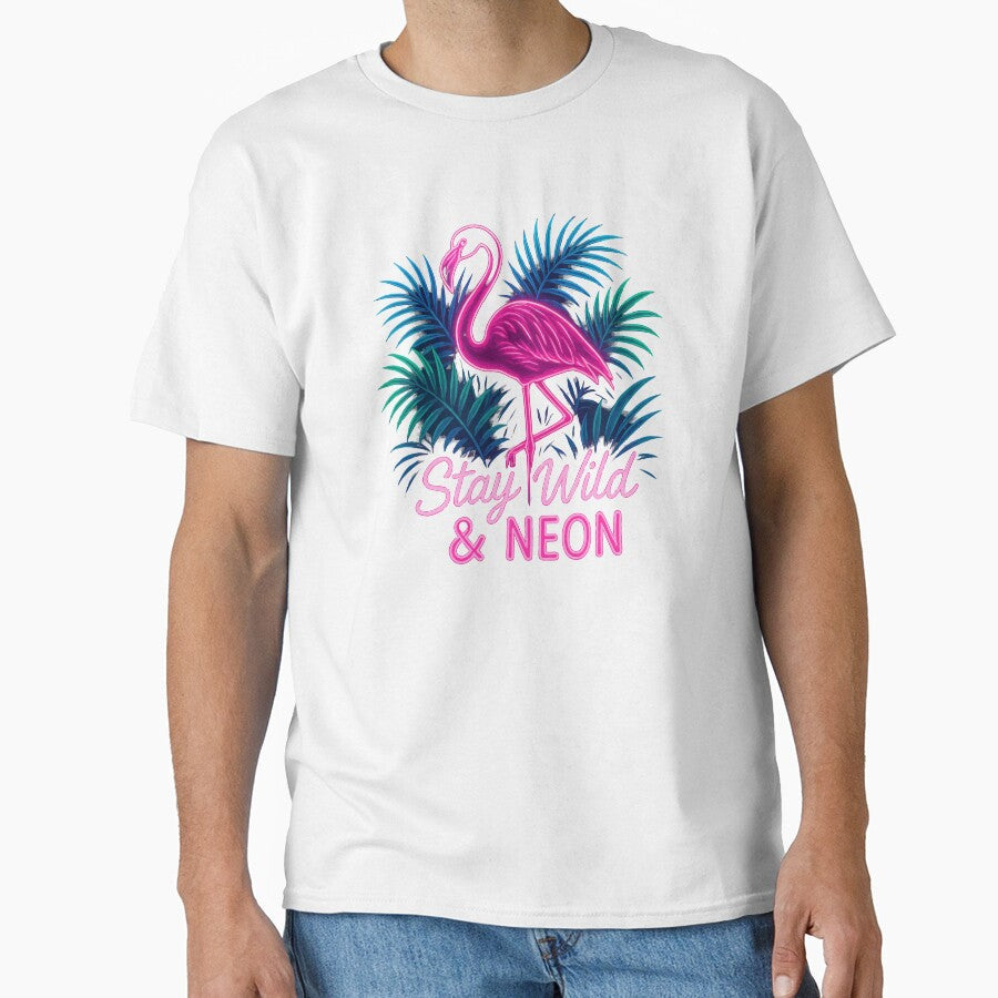 Retro Neon Tropical Paradise by xmoudx - Adult & Kids T-Shirts, Sweatshirts & Hoodies apparel design preview 1