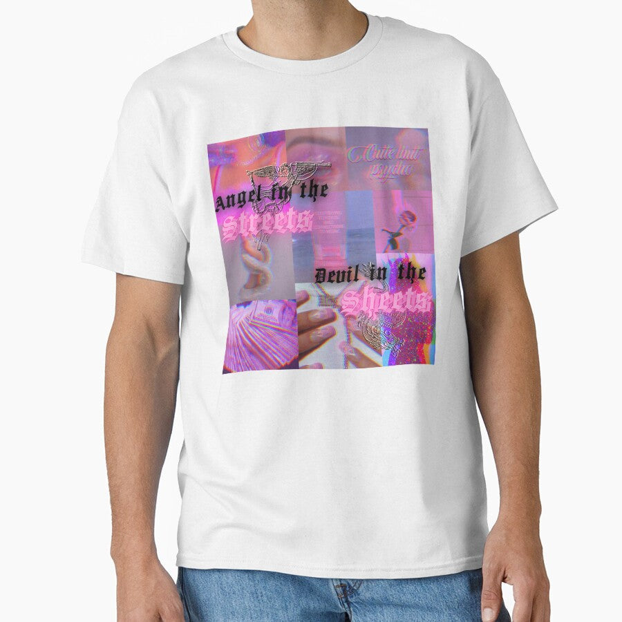 Angel in the streets, Devil sheets y2k vibe collage - Adult & Kids T-Shirts, Sweatshirts & Hoodies apparel design preview 1