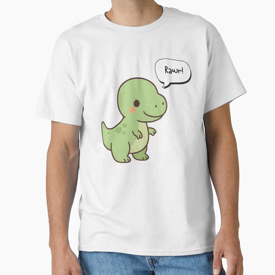 Rawr Dinosaur, cute and small Tyranosaurus by - Adult & Kids T-Shirts, Sweatshirts & Hoodies apparel design preview 1