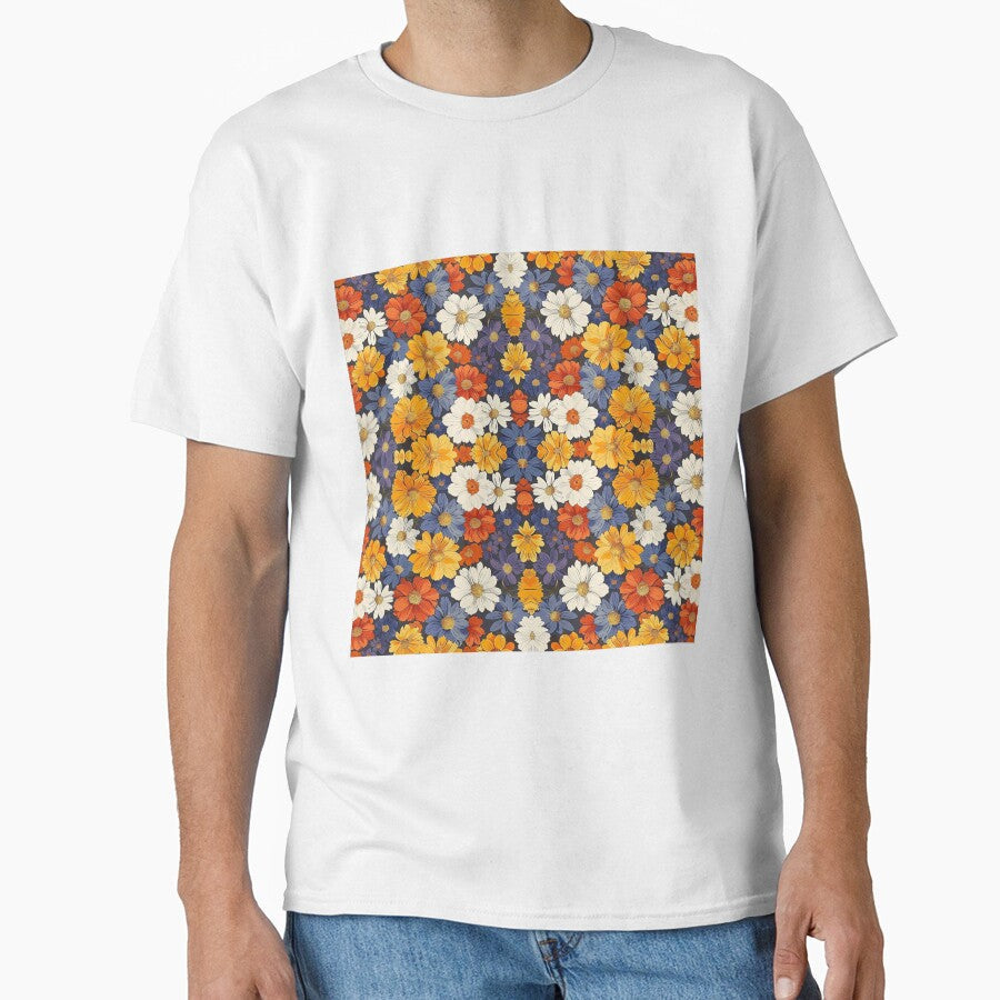 Waterproof flowers. Retro Groovy pattern. by AnnDart - Adult & Kids T-Shirts, Sweatshirts & Hoodies apparel design preview 1