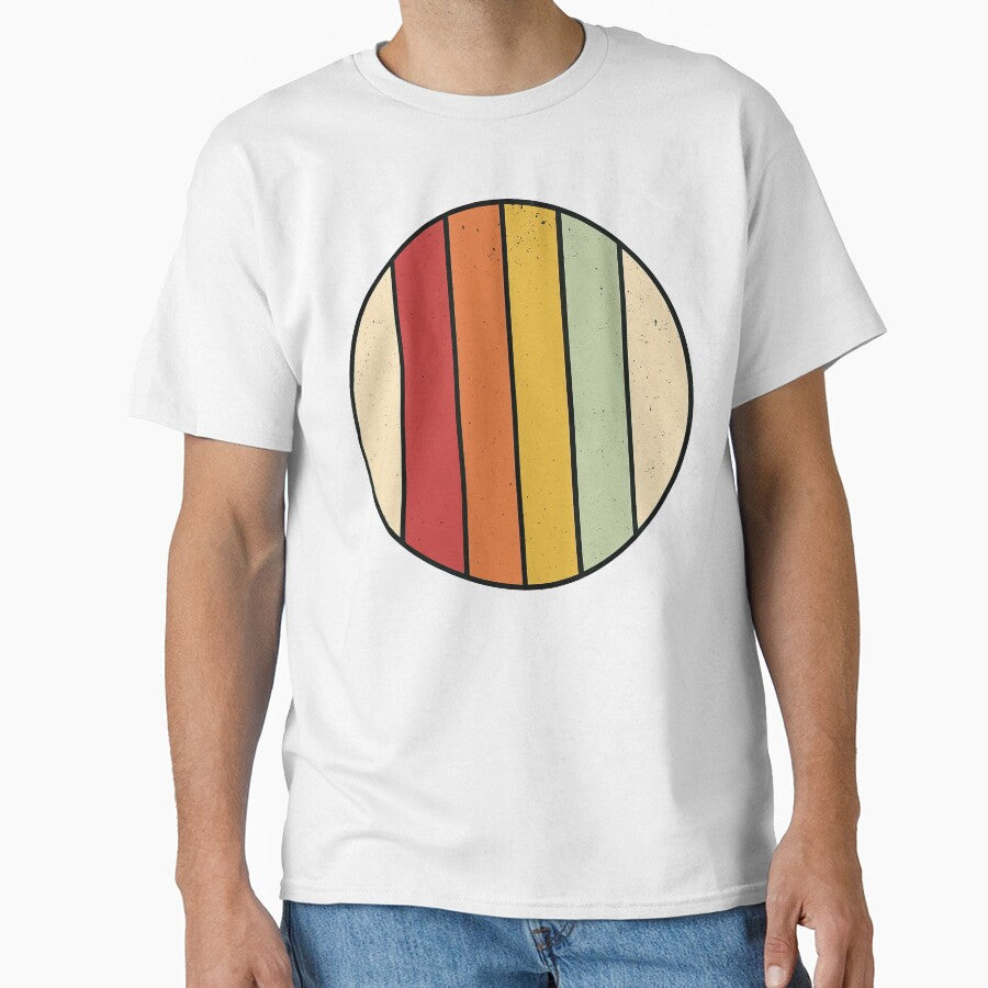 Retro Color Stripe Circle Design by ArtfulWeave - Adult & Kids T-Shirts, Sweatshirts & Hoodies apparel design preview 1