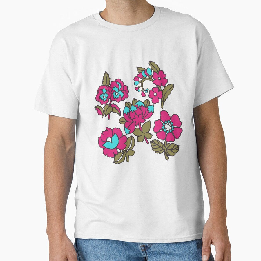 Retro Tapestry Pinky by zeljkica - Adult & Kids T-Shirts, Sweatshirts & Hoodies apparel design preview 1