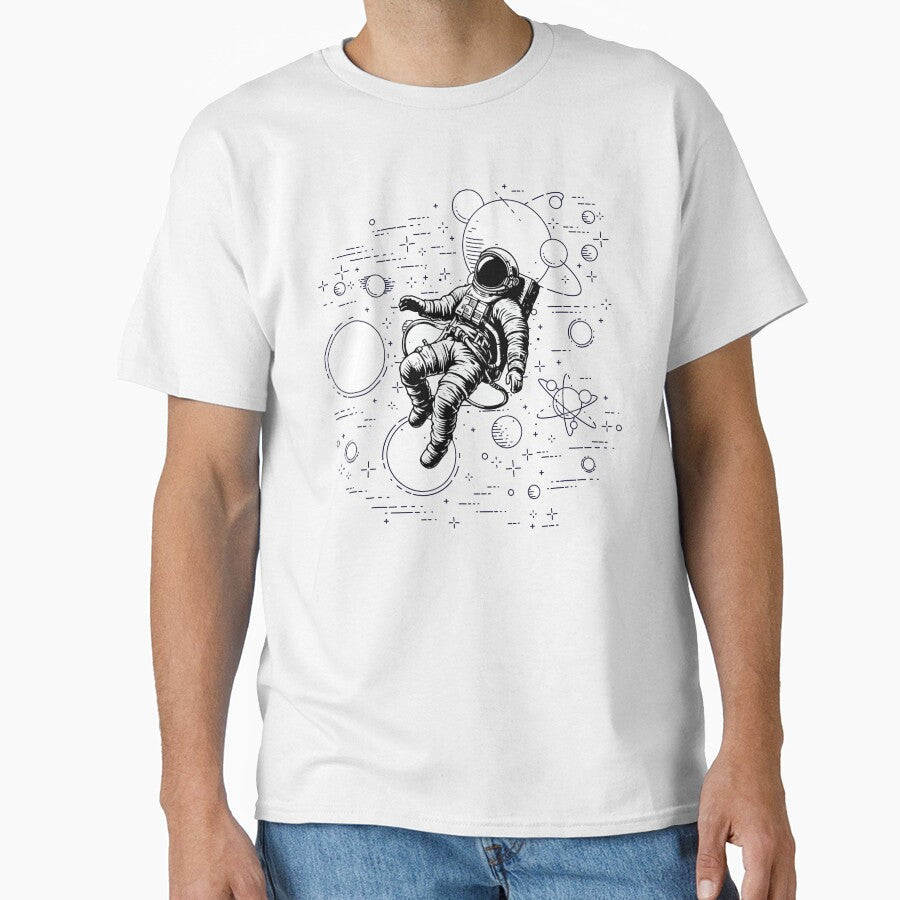 Black and White Astronaut by Trendy-Exe - Adult & Kids T-Shirts, Sweatshirts & Hoodies apparel design preview 1