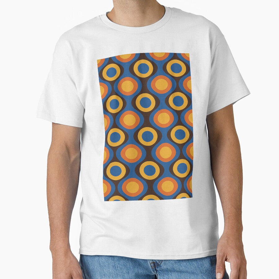 Retro 70s Geometric Circle Pattern by weirdfishes123 - Adult & Kids T-Shirts, Sweatshirts & Hoodies apparel design preview 1