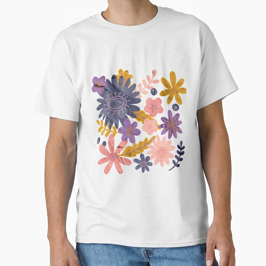 Retro 70's Flowers by artmayte - Adult & Kids T-Shirts, Sweatshirts & Hoodies apparel design preview 1