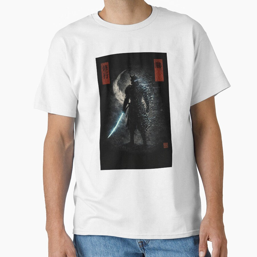 Digital Ronin Samurai Glitch Warrior by VireonTees - Adult & Kids T-Shirts, Sweatshirts & Hoodies apparel design preview 1