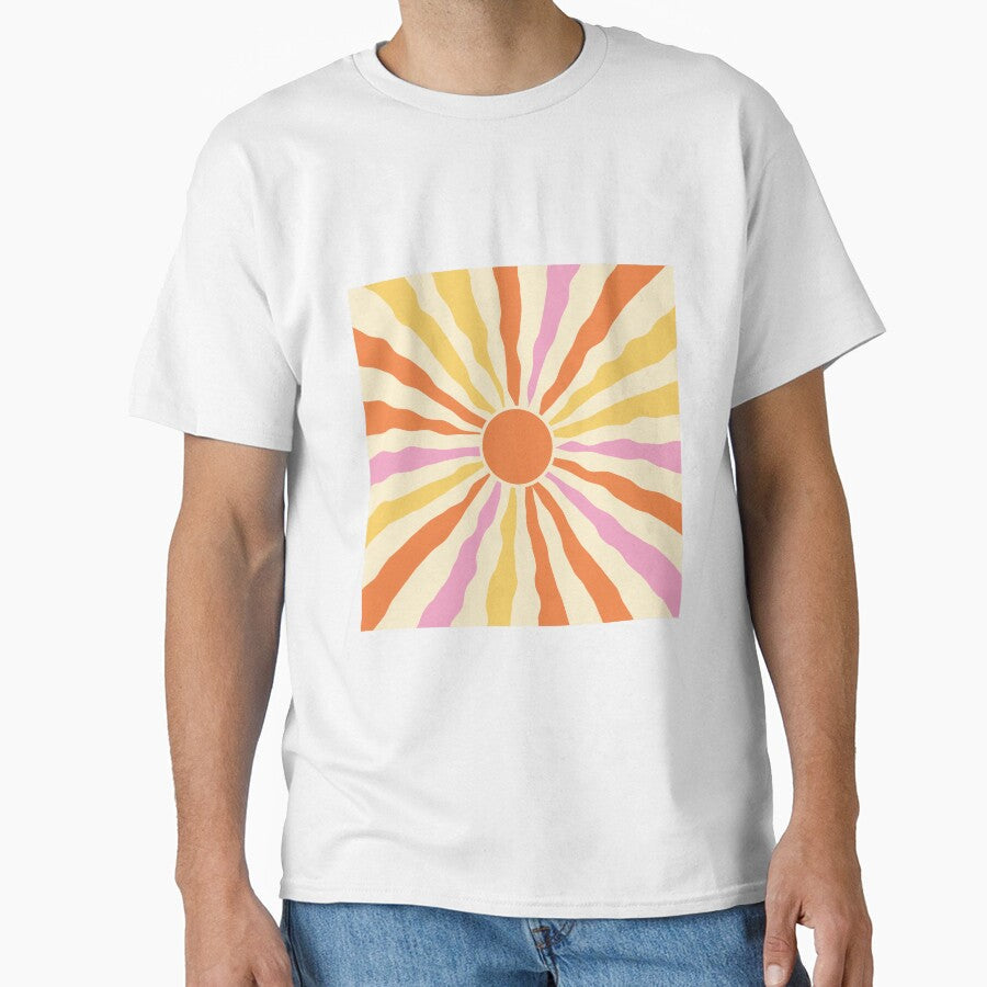 Retro Groovy Sunburst Rays by Tato's - Adult & Kids T-Shirts, Sweatshirts & Hoodies apparel design preview 1