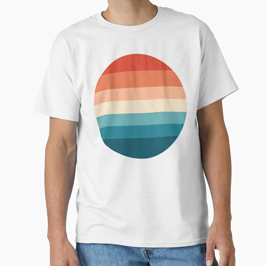 Retro Sunset Circle Gradient Design by ArtfulWeave - Adult & Kids T-Shirts, Sweatshirts & Hoodies apparel design preview 1