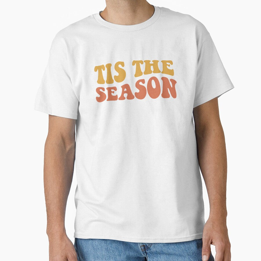 Tis the Season Retro Holiday Typography by - Adult & Kids T-Shirts, Sweatshirts & Hoodies apparel design preview 1