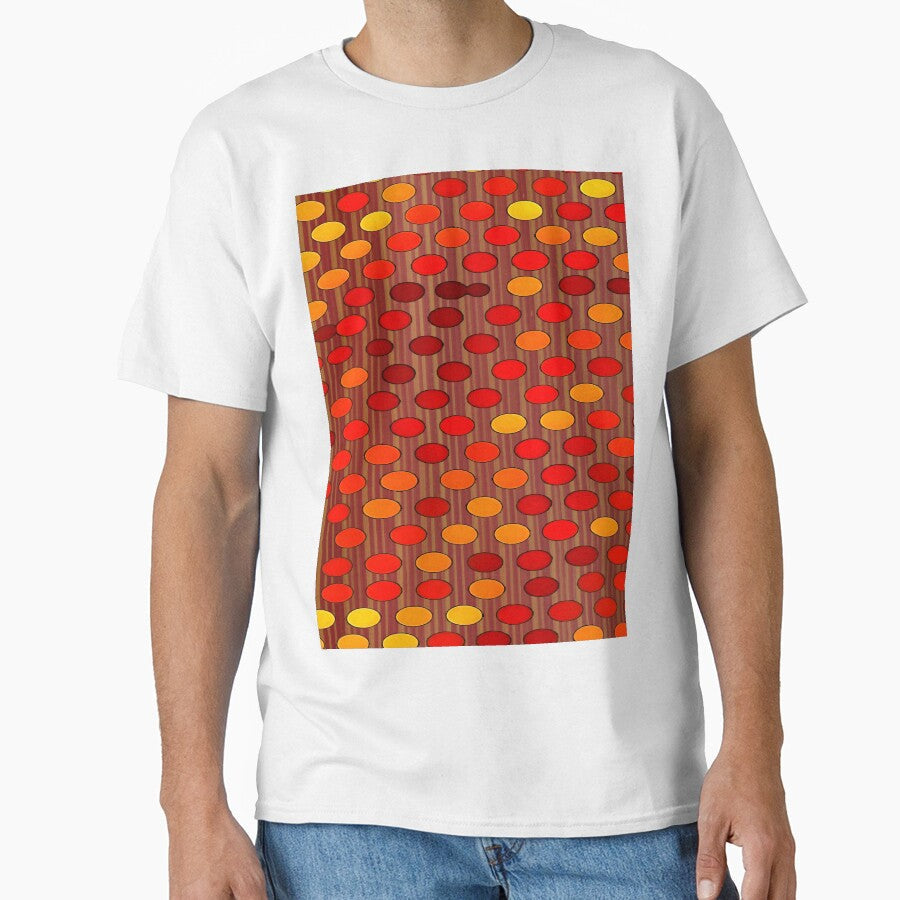 Retro Red and Orange Polka Dot Pattern by SouthPrint - Adult & Kids T-Shirts, Sweatshirts & Hoodies apparel design preview 1