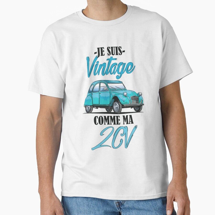 2cv Vintage by CarModelsWorld - Adult & Kids T-Shirts, Sweatshirts & Hoodies apparel design preview 1