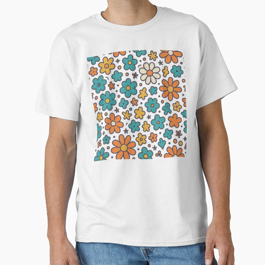 Groovy Flowers by Galathi Designs - Adult & Kids T-Shirts, Sweatshirts & Hoodies apparel design preview 1