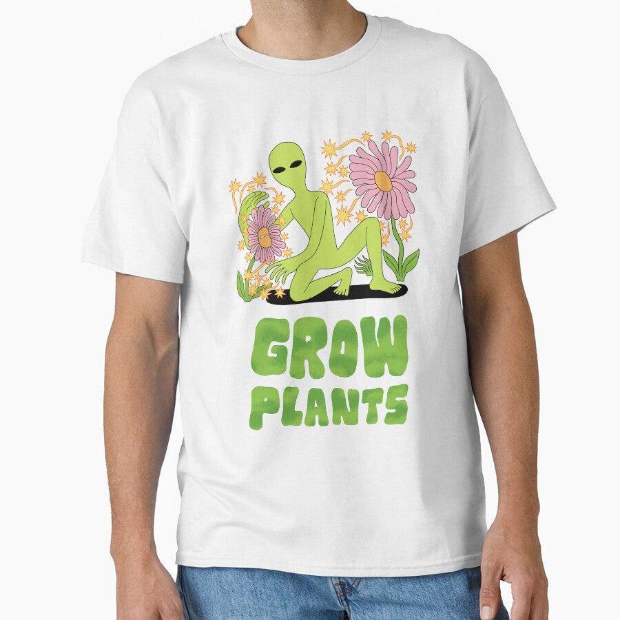 Grow Plants Alien by jackteagle - Adult & Kids T-Shirts, Sweatshirts & Hoodies apparel design preview 1