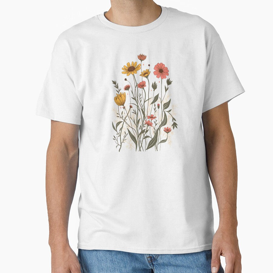 Groovy Wildflowers Bloom by VibeTCreations - Adult & Kids T-Shirts, Sweatshirts & Hoodies apparel design preview 1