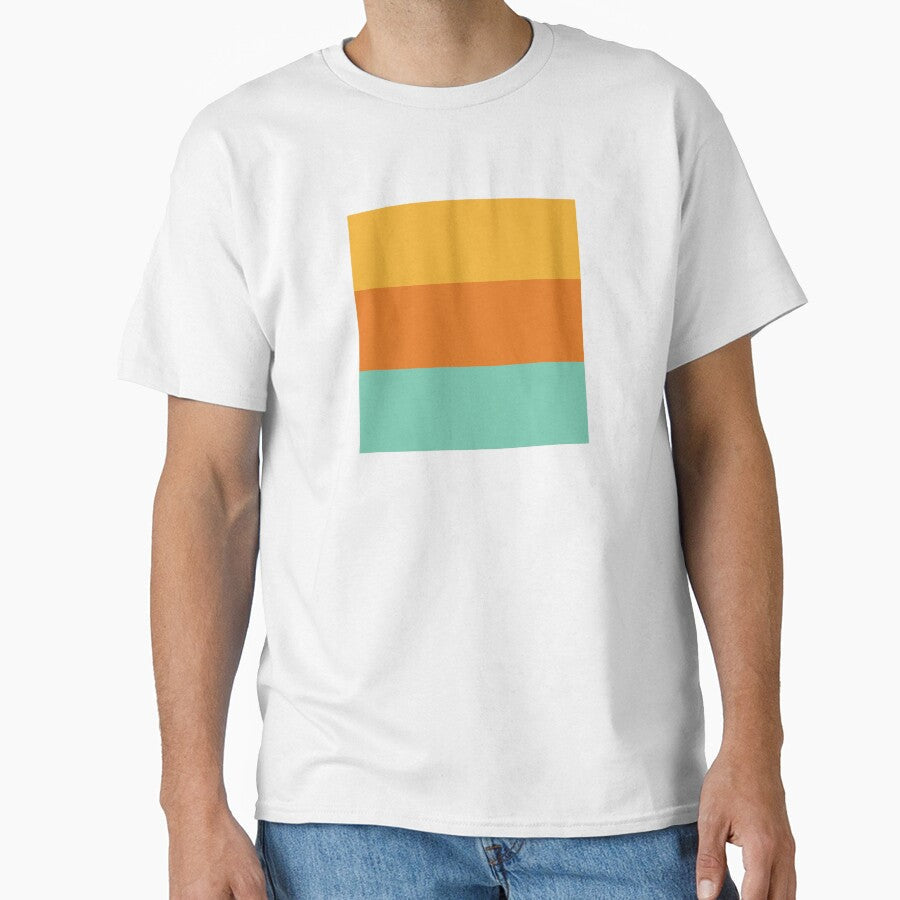 70s Color Palette turquoise, yellow, orange retro 3 - Adult & Kids T-Shirts, Sweatshirts & Hoodies apparel design preview 1