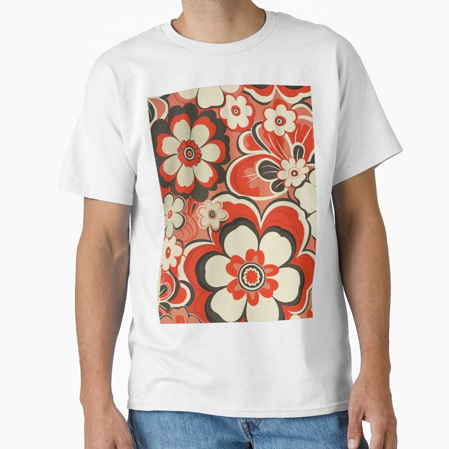Retro Flowers by patternshoprad - Adult & Kids T-Shirts, Sweatshirts & Hoodies apparel design preview 1